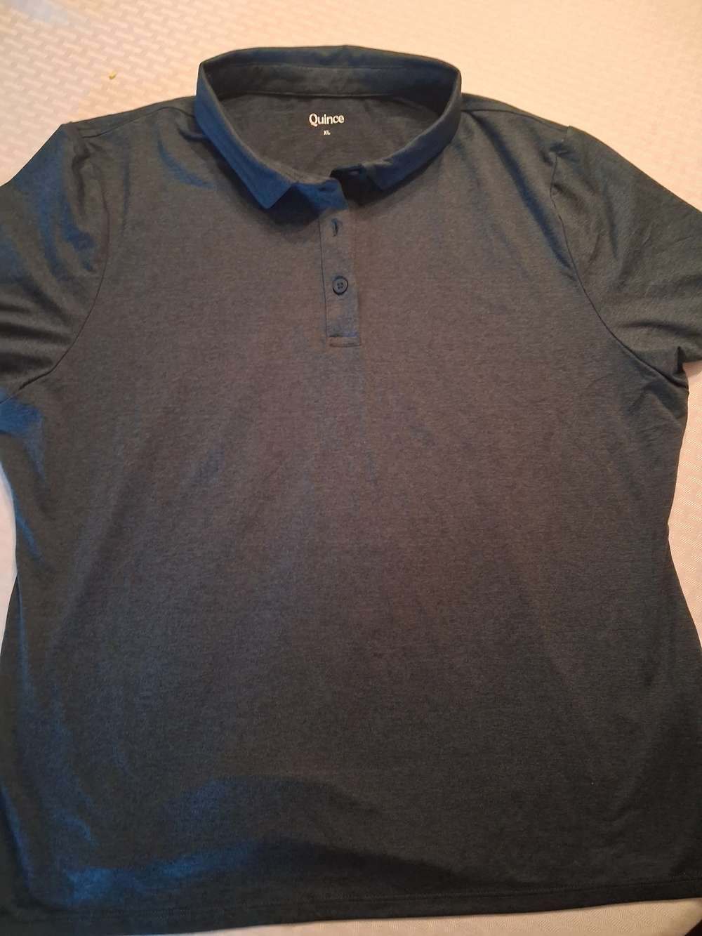Quince Men's Dark Teal Short-Sleeve Polo